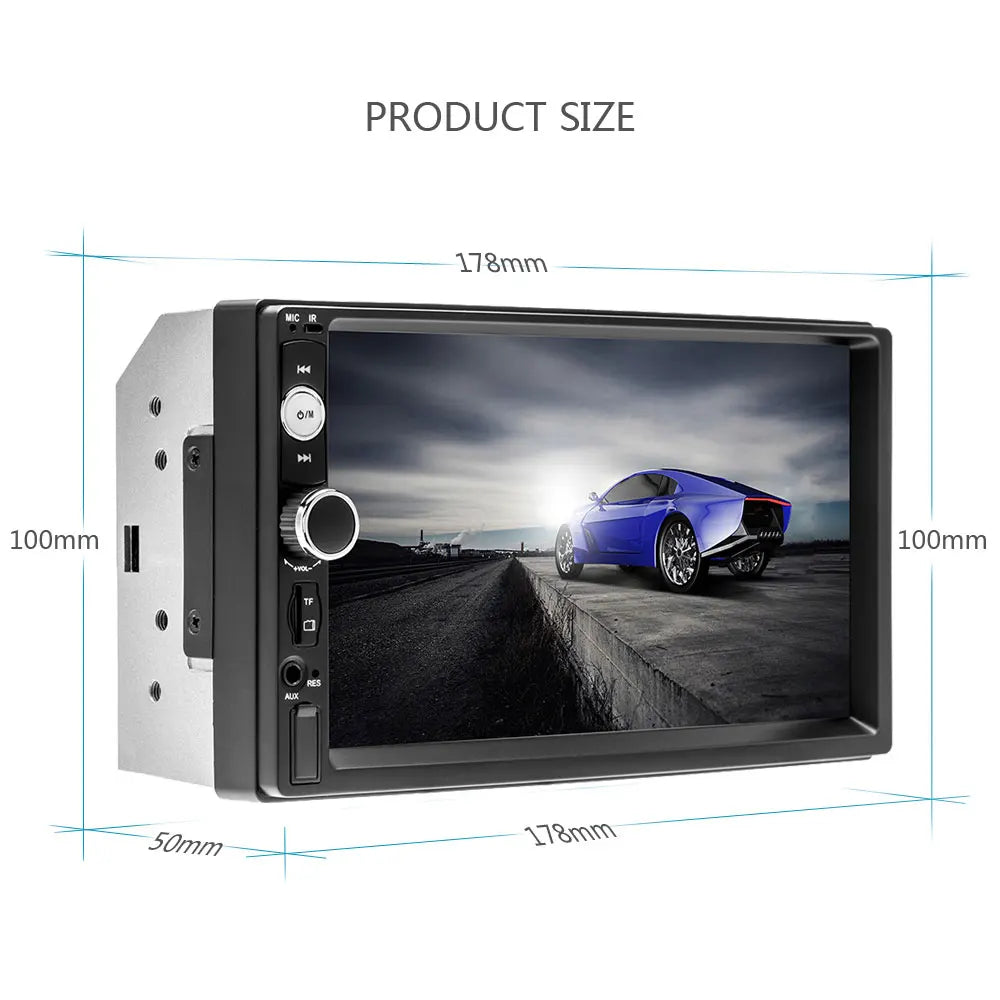 Autoradio 2 Din Car Models 7" Inch Touch Screen Bluetooth Car Radio Player 2DIN Car Audio AUX FM Support Rear View Camera