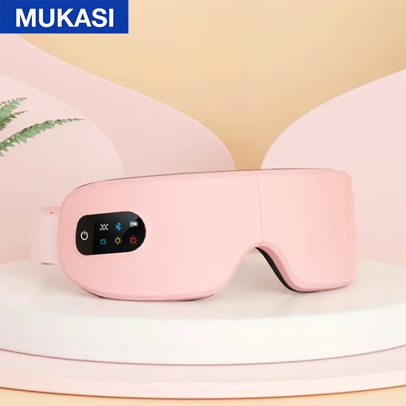 Eye Massager with Vibration Bluetooth Music, Smart Massage Eye Mask for Eye Relax, Reduce Eye Strain, Improve Sleep
