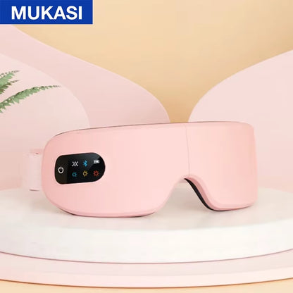 Eye Massager with Vibration Bluetooth Music, Smart Massage Eye Mask for Eye Relax, Reduce Eye Strain, Improve Sleep