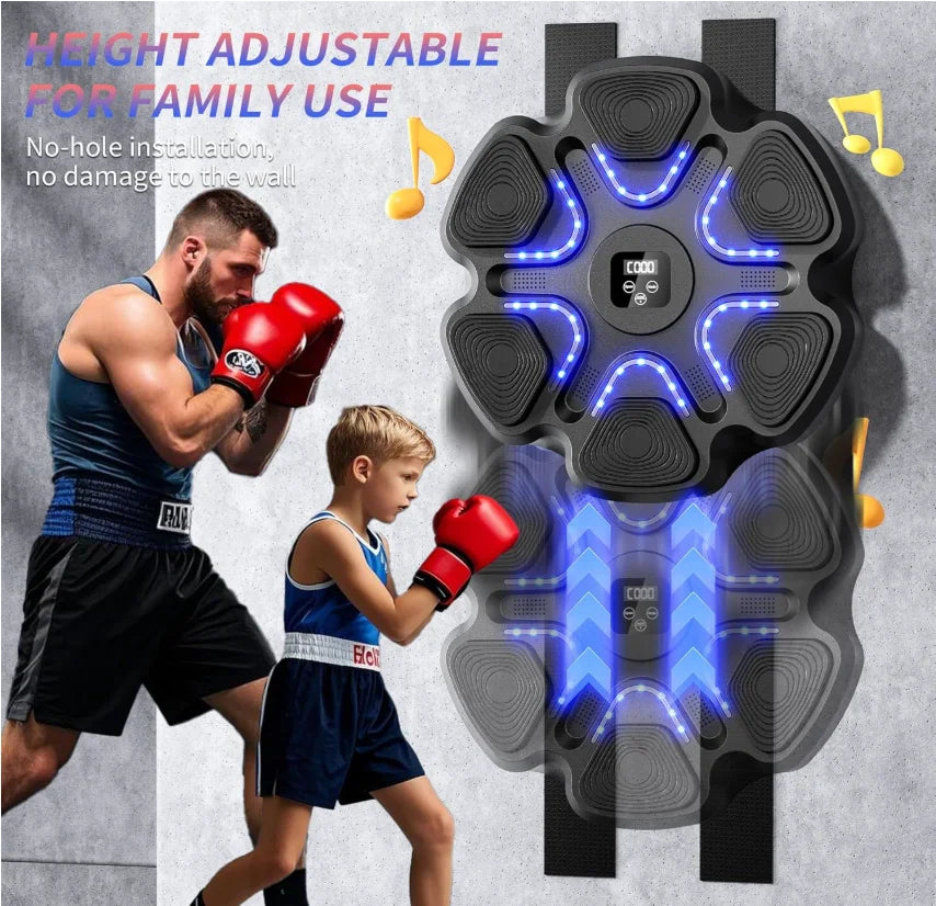Music Boxing Machine with Gloves ,Lights up,Boxing Machine Wall Mounted Music, Smart Bluetooth Boxing Equipment for Home and Gym