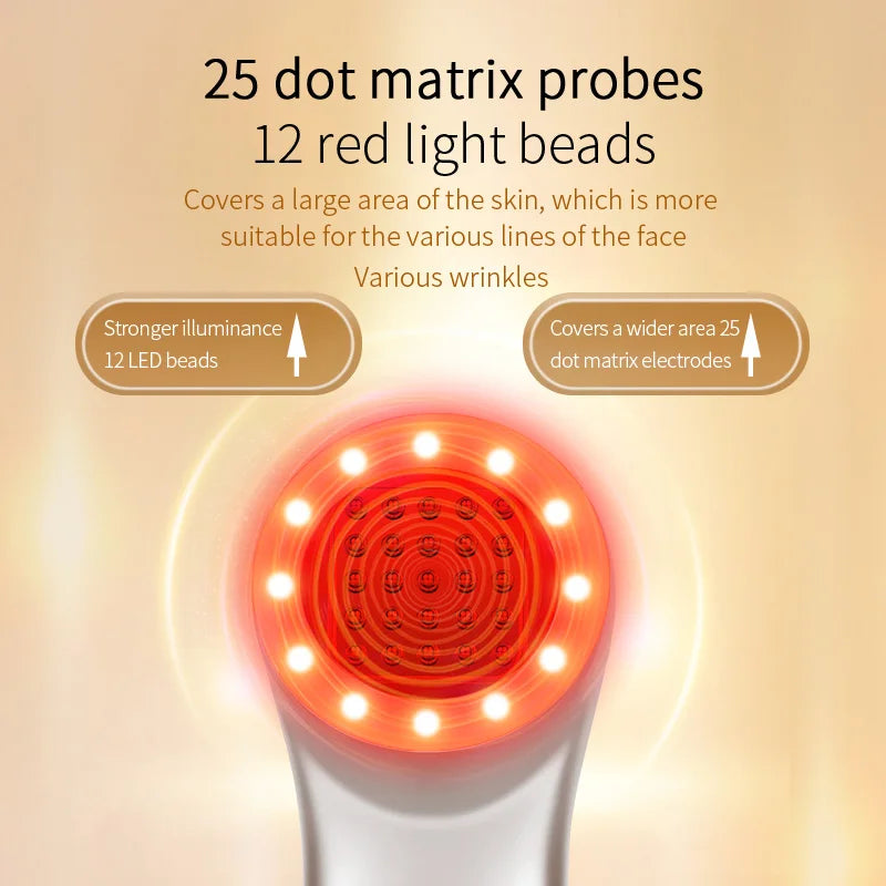Facial Microcurrent Electric Skin Care Massager EMS RF Multifunctional Facial Massage Device Clean Face Skin Tighten Face