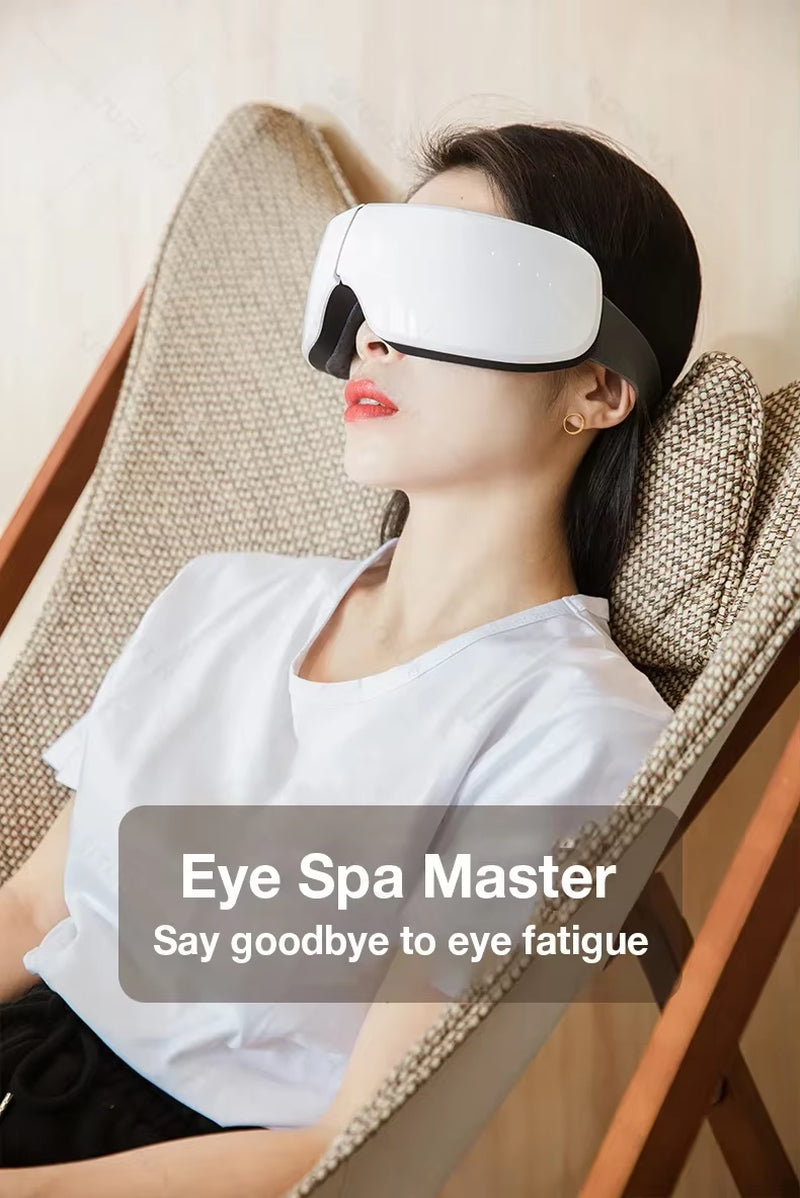 Eye Massager with Vibration Bluetooth Music, Smart Massage Eye Mask for Eye Relax, Reduce Eye Strain, Improve Sleep
