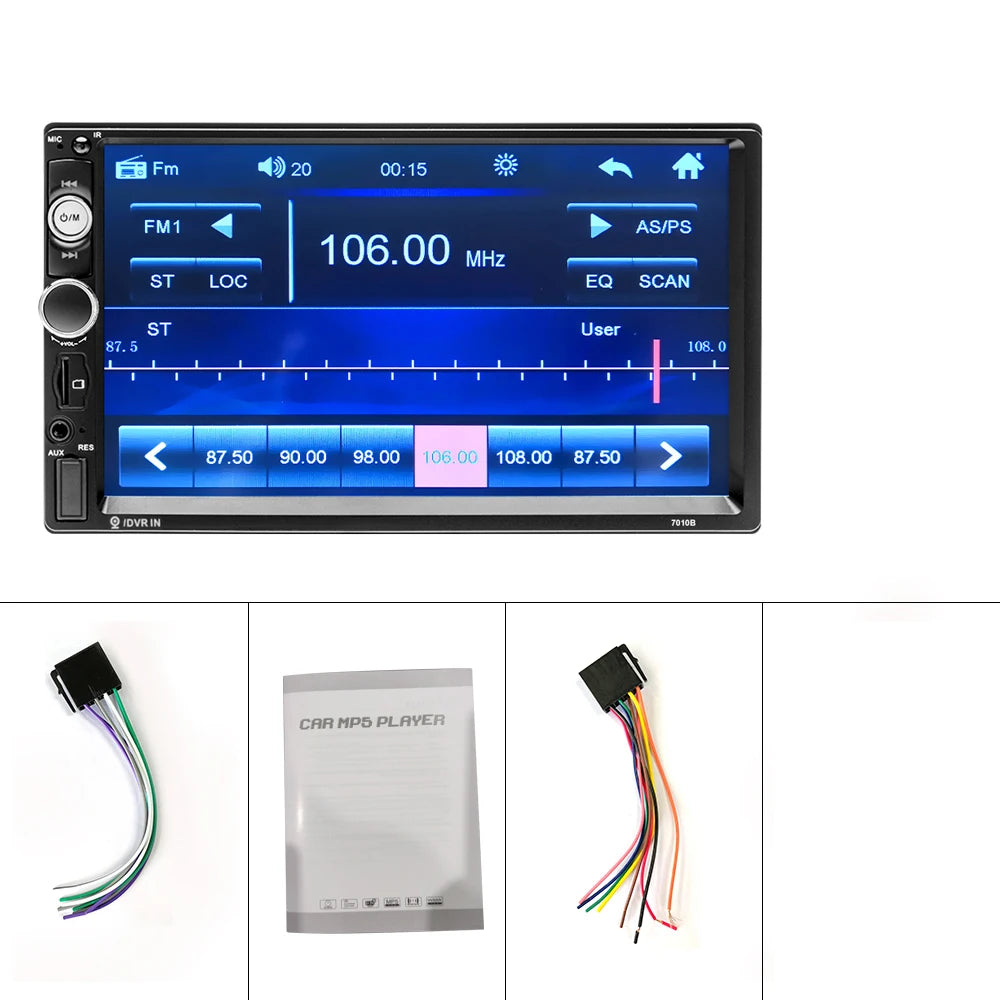 Autoradio 2 Din Car Models 7" Inch Touch Screen Bluetooth Car Radio Player 2DIN Car Audio AUX FM Support Rear View Camera