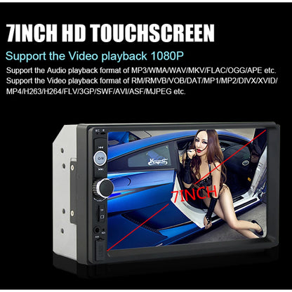 Autoradio 2 Din Car Models 7" Inch Touch Screen Bluetooth Car Radio Player 2DIN Car Audio AUX FM Support Rear View Camera