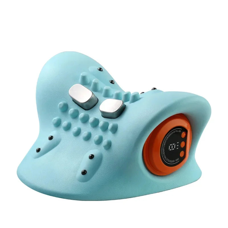 Electric Neck Massager USB Infrared Heating Airbag Neck Traction Vibration Shoulder Cervical Spine Shoulder Support Relax