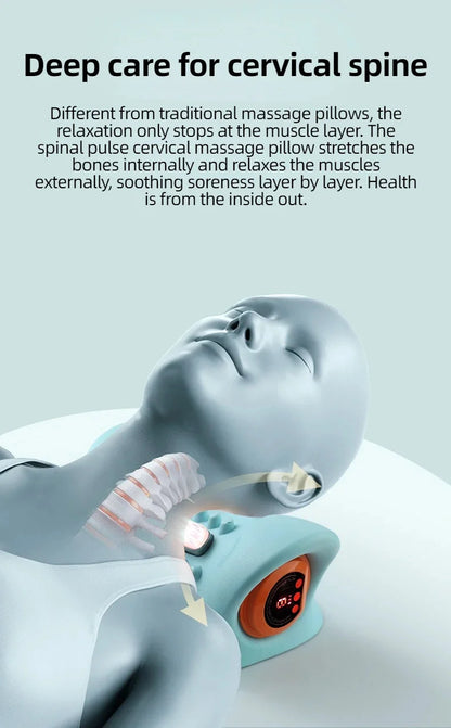 Electric Neck Massager USB Infrared Heating Airbag Neck Traction Vibration Shoulder Cervical Spine Shoulder Support Relax