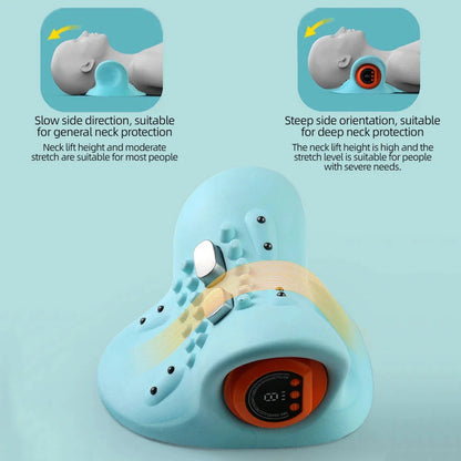 Electric Neck Massager USB Infrared Heating Airbag Neck Traction Vibration Shoulder Cervical Spine Shoulder Support Relax
