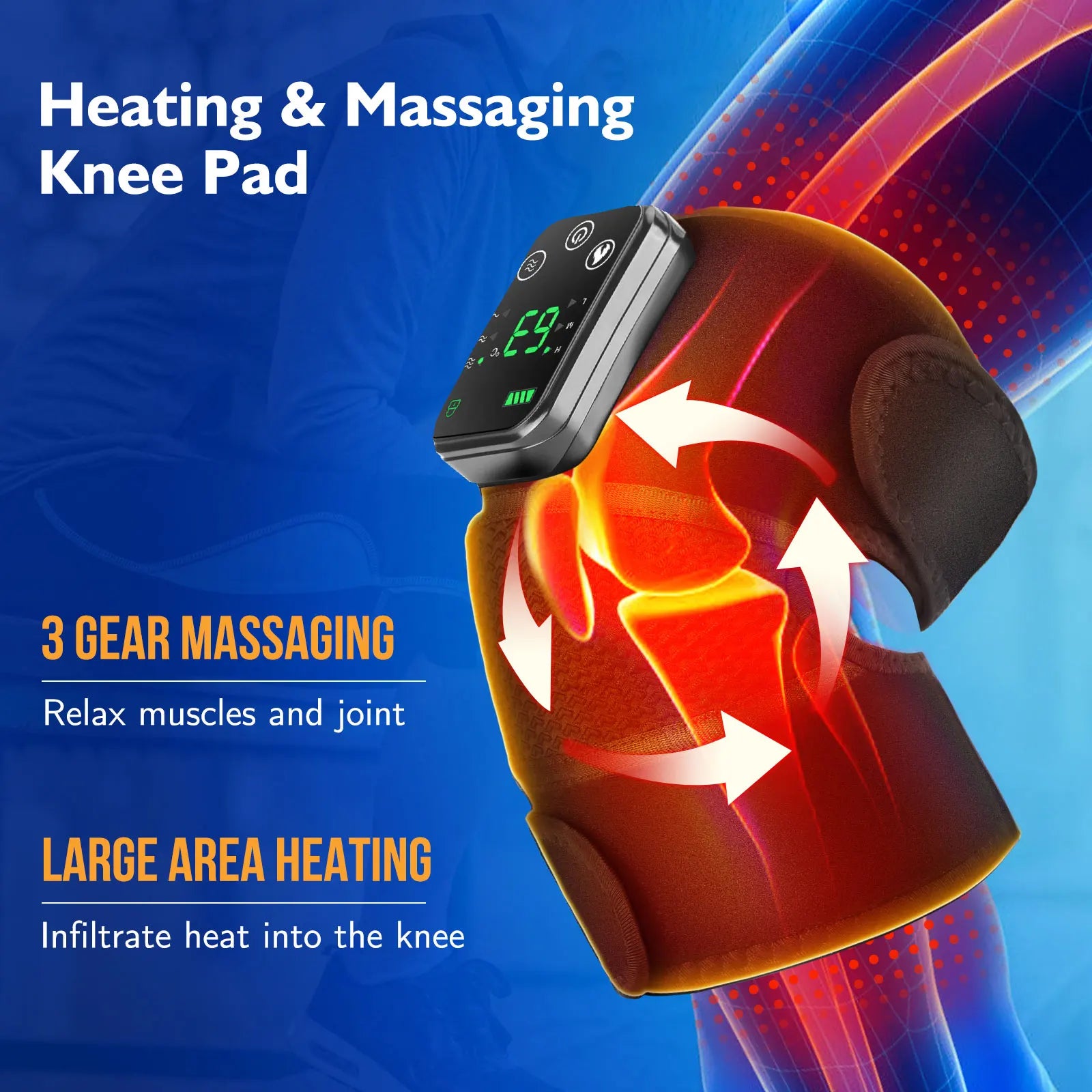 Massager Shoulder Electric Shoulder Heating Pad 3-Speed Vibration Muscle Relax Belt Thermal Neck Health Care Brace 3-In-1 Home