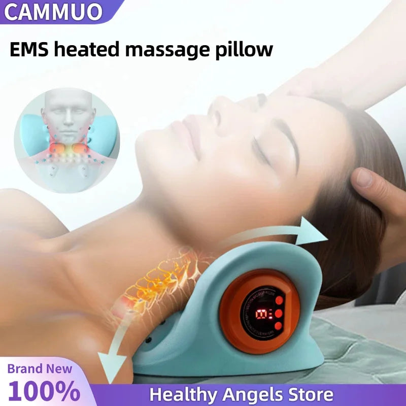 Electric Neck Massager USB Infrared Heating Airbag Neck Traction Vibration Shoulder Cervical Spine Shoulder Support Relax
