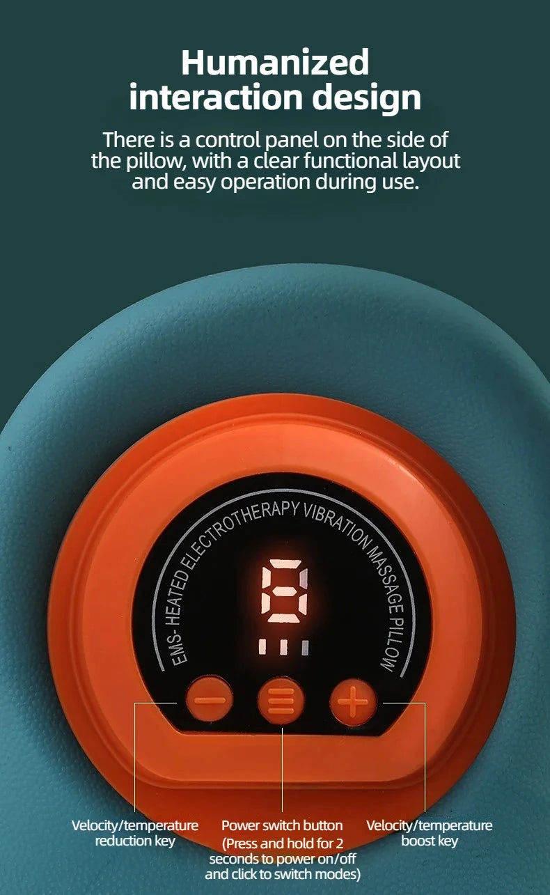 Electric Neck Massager USB Infrared Heating Airbag Neck Traction Vibration Shoulder Cervical Spine Shoulder Support Relax