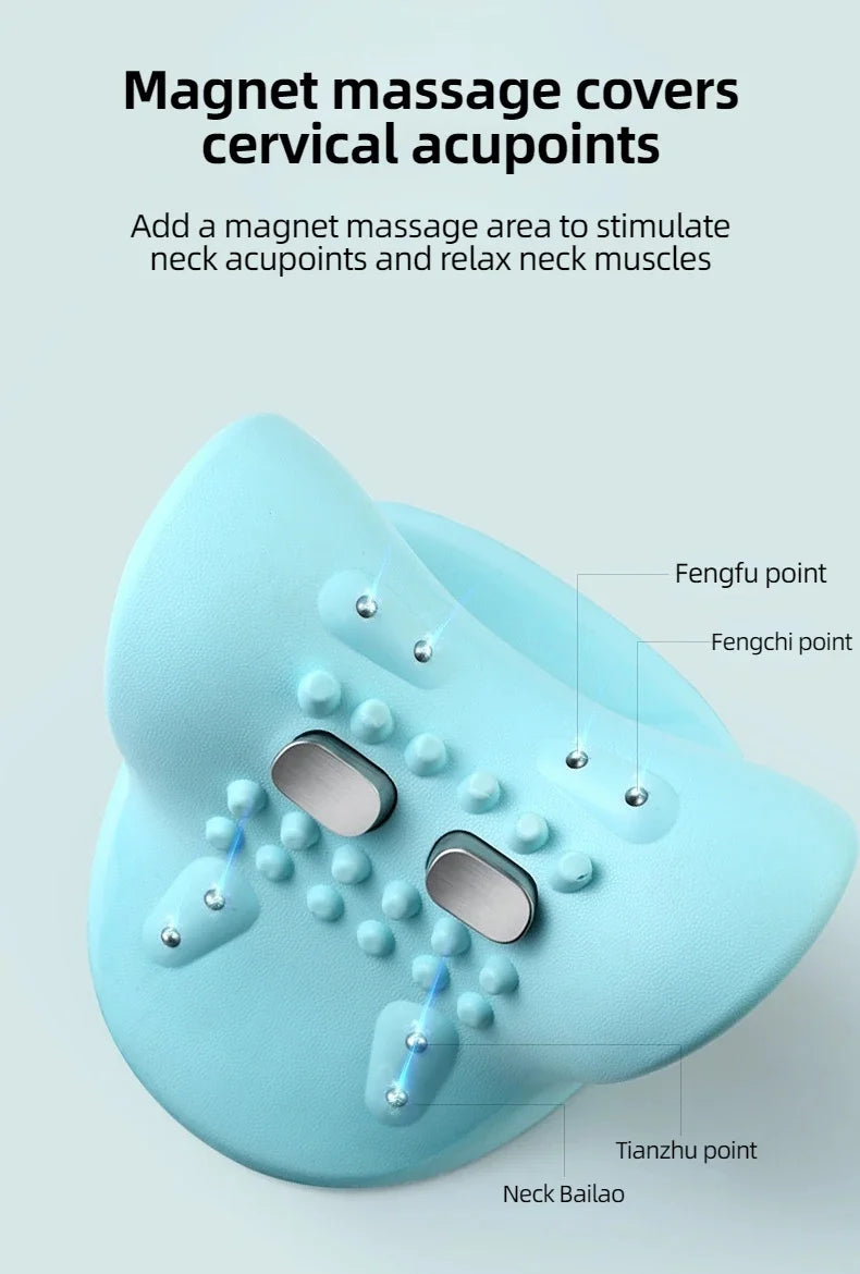 Electric Neck Massager USB Infrared Heating Airbag Neck Traction Vibration Shoulder Cervical Spine Shoulder Support Relax