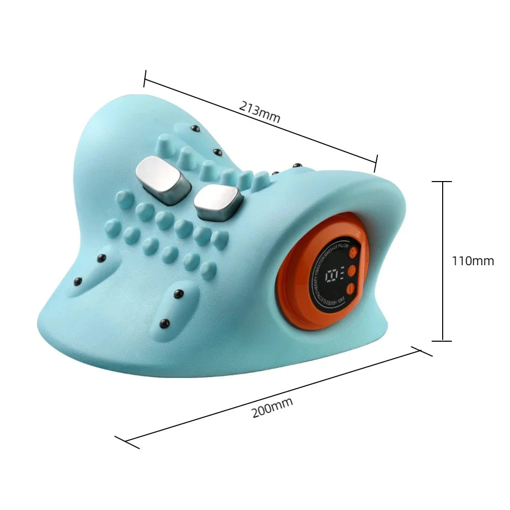 Electric Neck Massager USB Infrared Heating Airbag Neck Traction Vibration Shoulder Cervical Spine Shoulder Support Relax