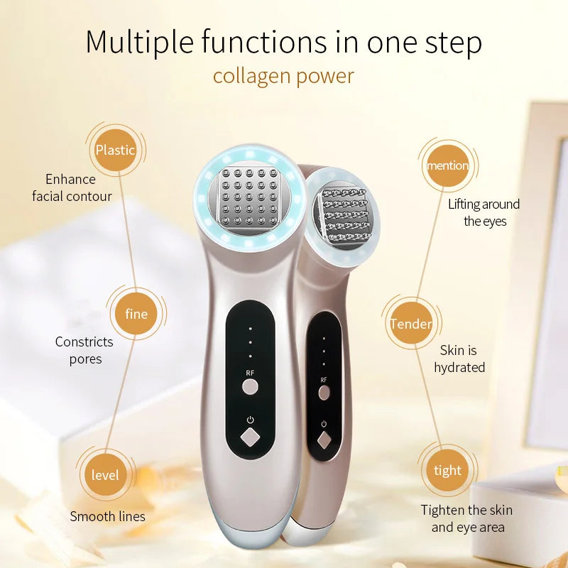 Facial Microcurrent Electric Skin Care Massager EMS RF Multifunctional Facial Massage Device Clean Face Skin Tighten Face