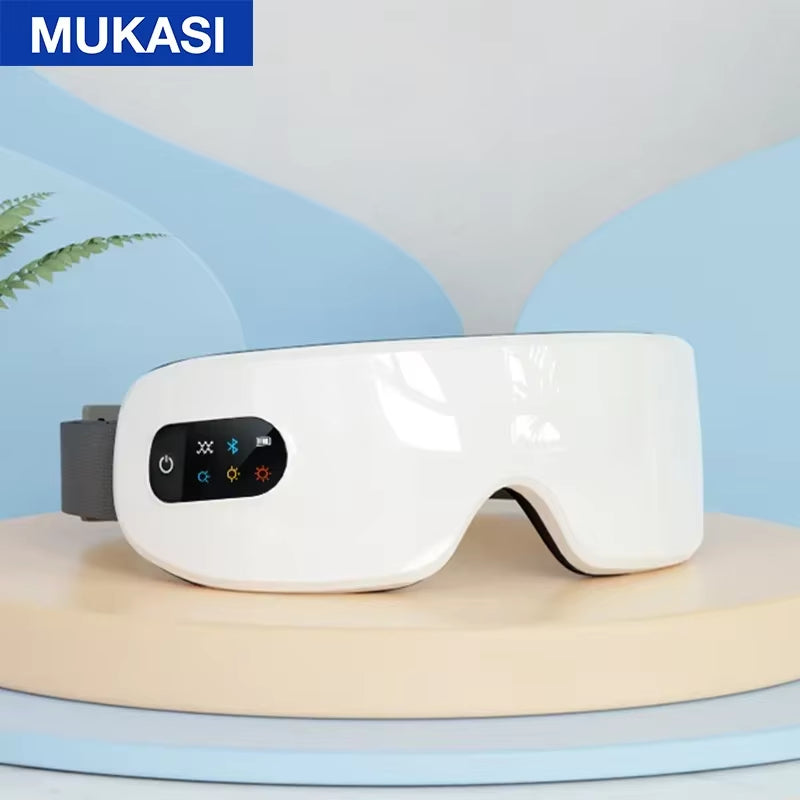 Eye Massager with Vibration Bluetooth Music, Smart Massage Eye Mask for Eye Relax, Reduce Eye Strain, Improve Sleep