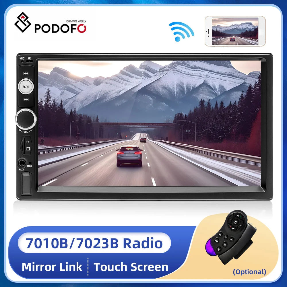 Autoradio 2 Din Car Models 7" Inch Touch Screen Bluetooth Car Radio Player 2DIN Car Audio AUX FM Support Rear View Camera