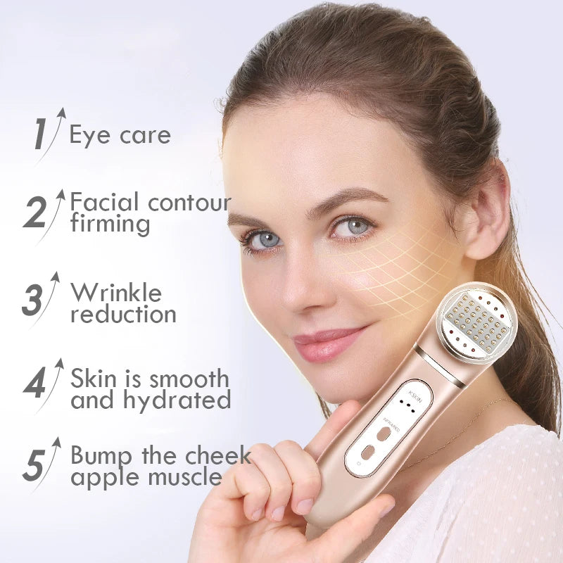 Facial Microcurrent Electric Skin Care Massager EMS RF Multifunctional Facial Massage Device Clean Face Skin Tighten Face